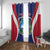 Personalised Liberia Window Curtain Coat Of Arms With Flag Map