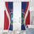 Personalised Liberia Window Curtain Coat Of Arms With Flag Map