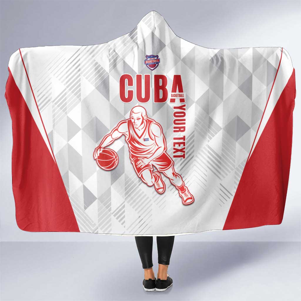 Custom Cuba Basketball Hooded Blanket Sporty Style