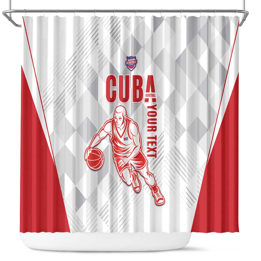 Custom Cuba Basketball Shower Curtain Sporty Style