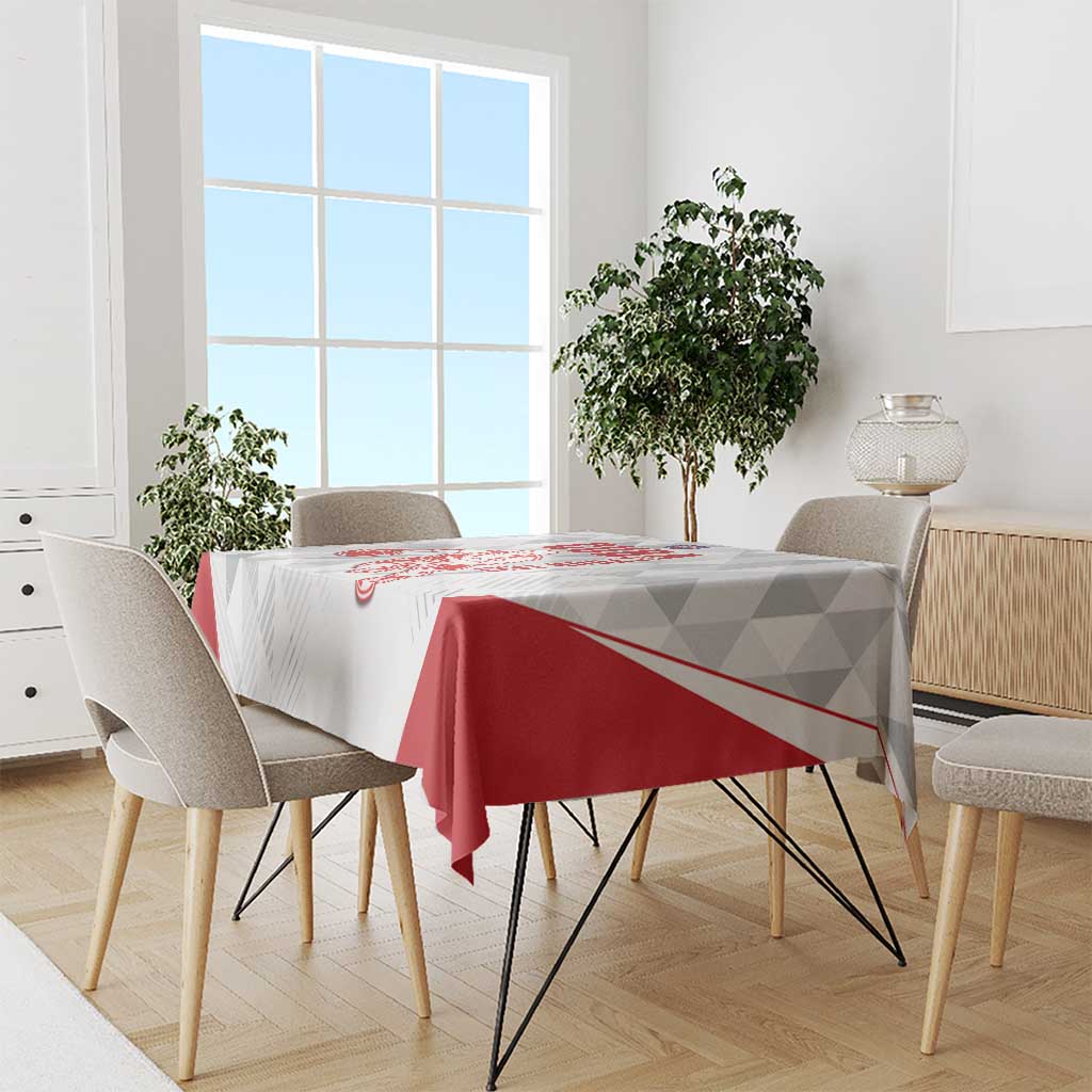 Custom Cuba Basketball Tablecloth Sporty Style