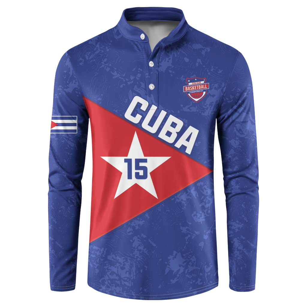 Custom Cuba Basketball Button Sweatshirt Flag Style