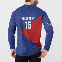 Custom Cuba Basketball Button Sweatshirt Flag Style