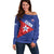 Custom Cuba Basketball Off Shoulder Sweater Flag Style