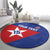 Custom Cuba Basketball Round Carpet Flag Style