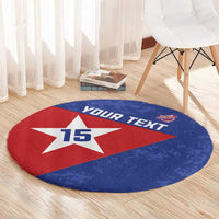 Custom Cuba Basketball Round Carpet Flag Style
