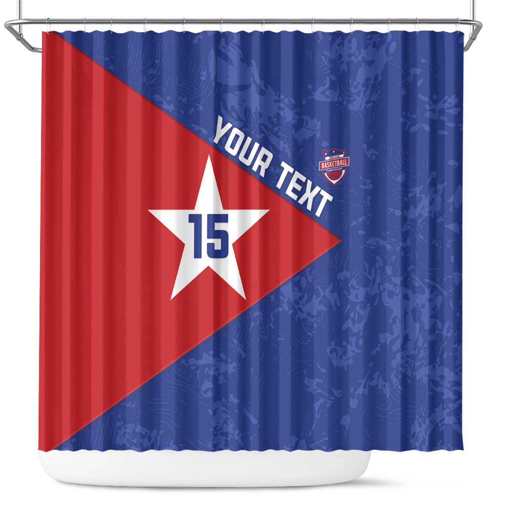 Custom Cuba Basketball Shower Curtain Flag Style