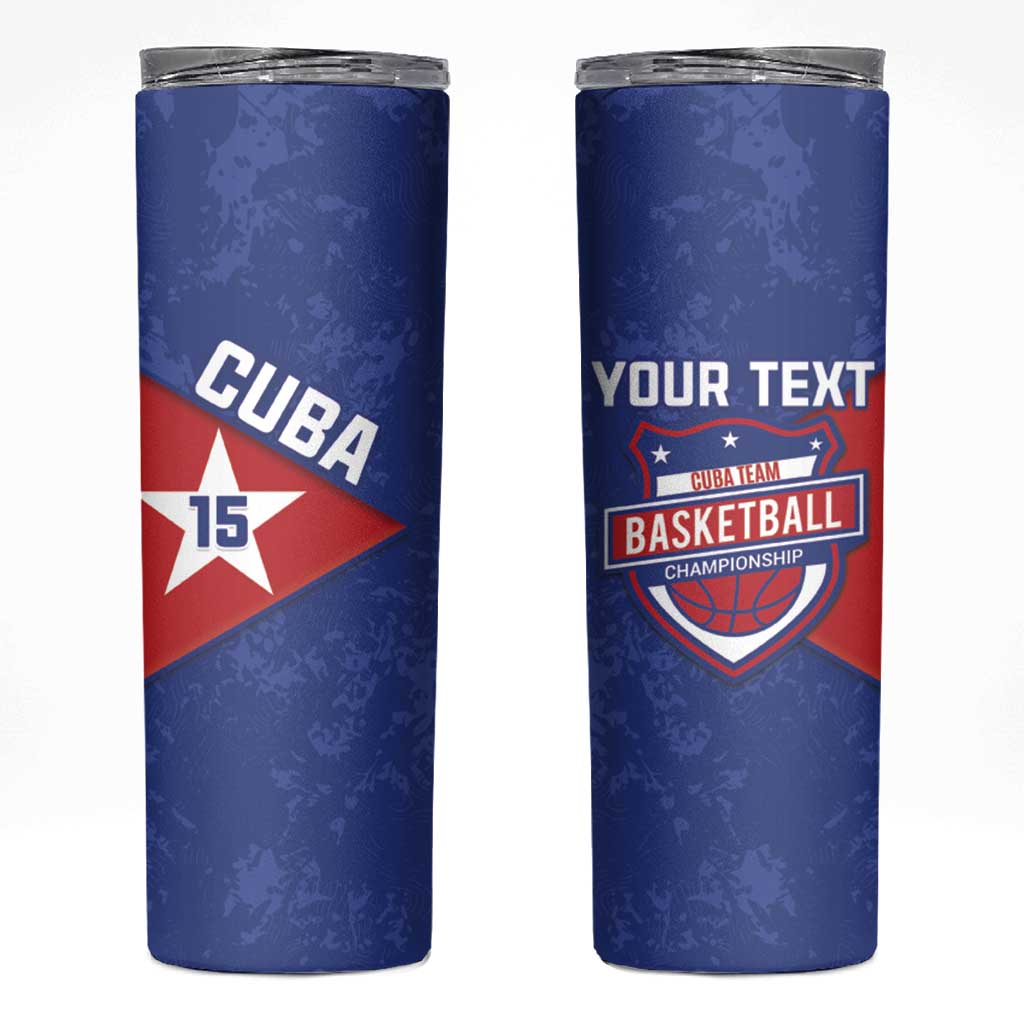 Custom Cuba Basketball Skinny Tumbler Flag Style