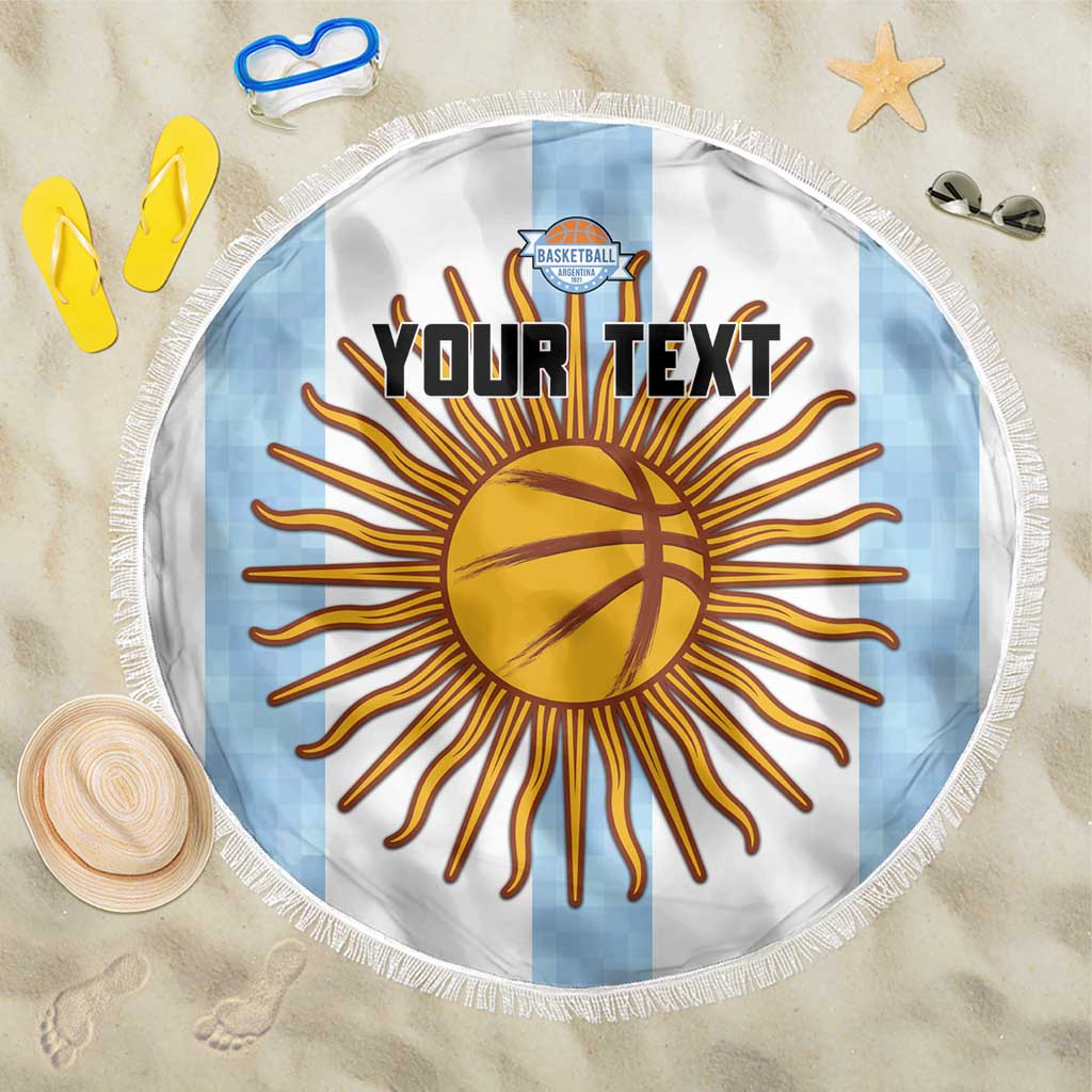 Custom Argentina Basketball Beach Blanket Go El Alma Argentina