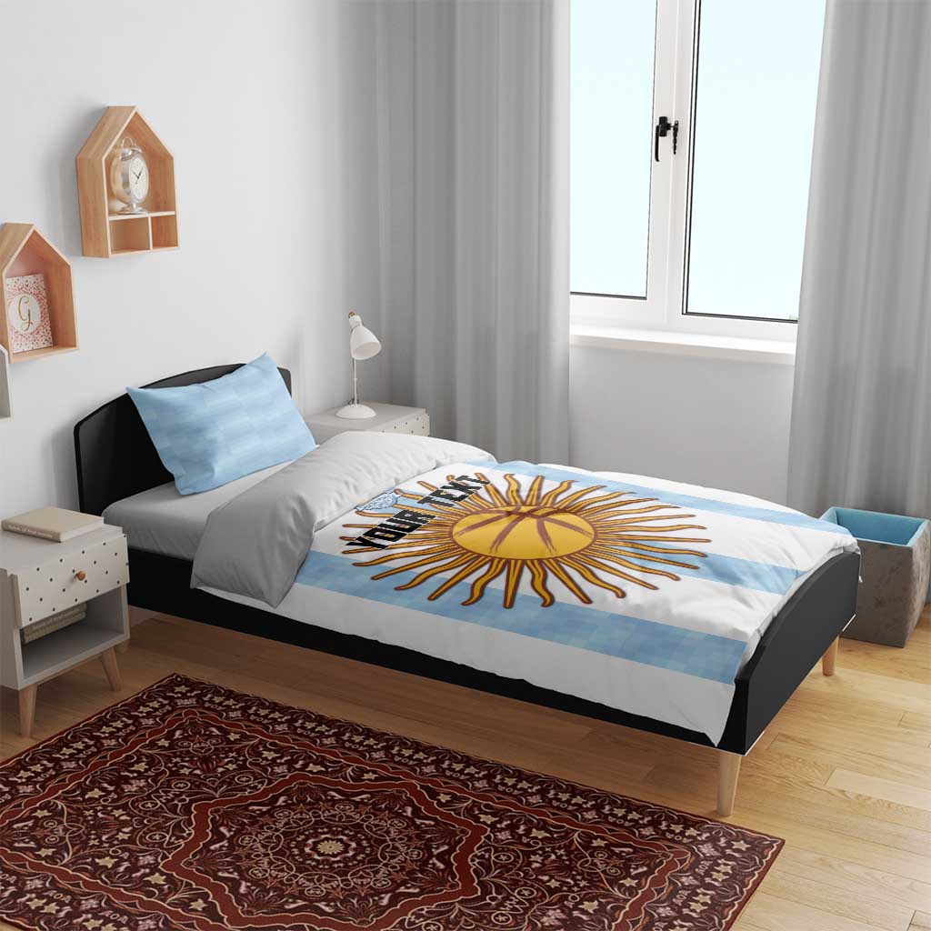 Custom Argentina Basketball Bedding Set Go El Alma Argentina
