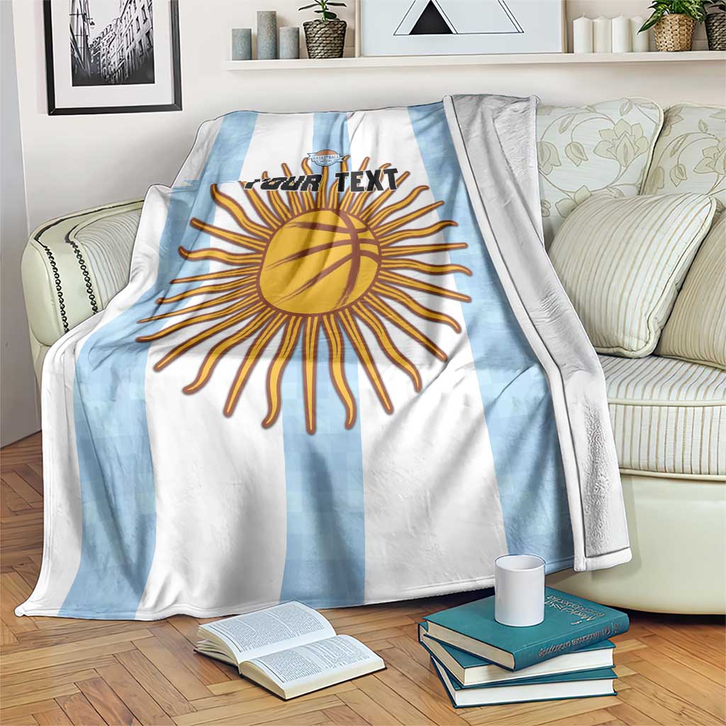 Custom Argentina Basketball Blanket Go El Alma Argentina