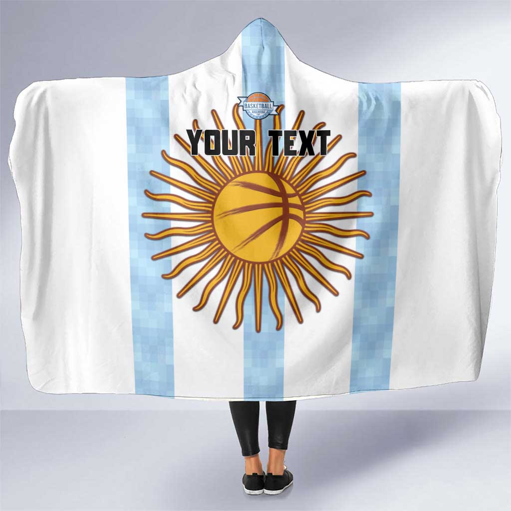 Custom Argentina Basketball Hooded Blanket Go El Alma Argentina