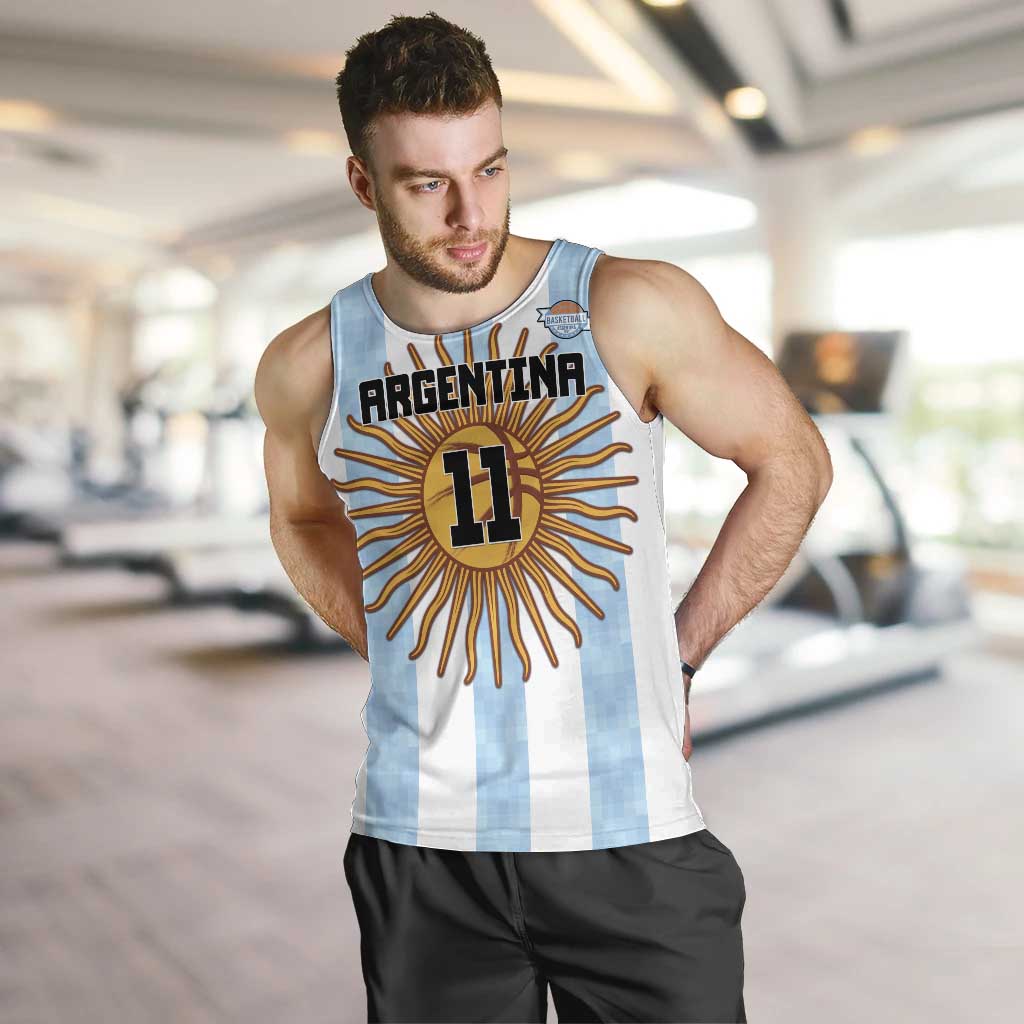 Custom Argentina Basketball Men Tank Top Go El Alma Argentina