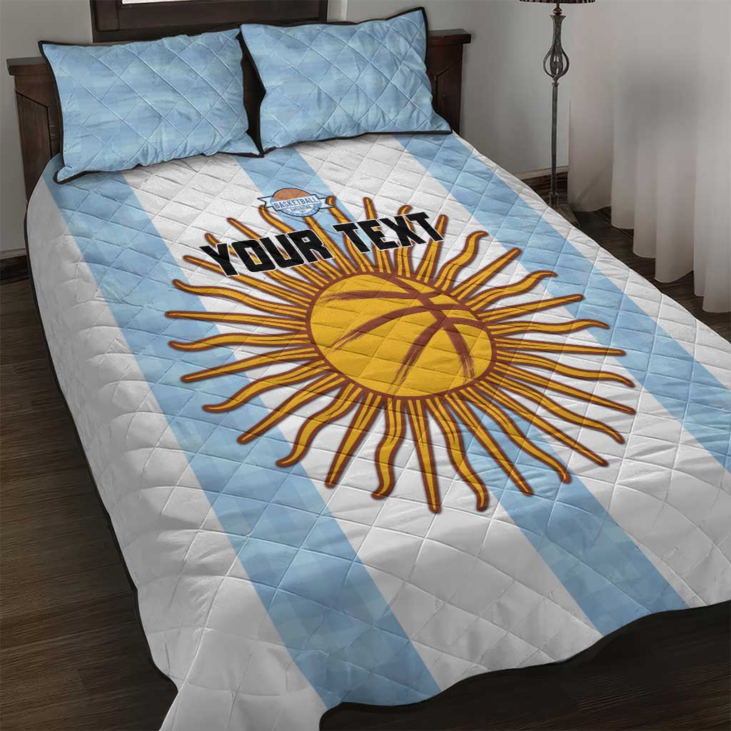 Custom Argentina Basketball Quilt Bed Set Go El Alma Argentina