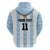 Custom Argentina Basketball Zip Hoodie Go El Alma Argentina