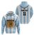 Custom Argentina Basketball Zip Hoodie Go El Alma Argentina