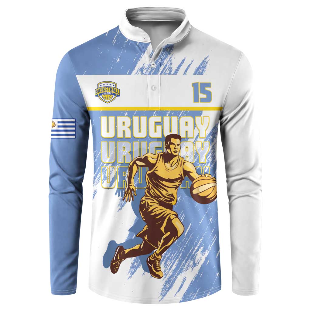 Custom Uruguay Basketball Button Sweatshirt Come On Charruas