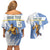 Custom Uruguay Basketball Couples Matching Off Shoulder Short Dress and Hawaiian Shirt Come On Charruas