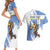 Custom Uruguay Basketball Couples Matching Short Sleeve Bodycon Dress and Hawaiian Shirt Come On Charruas