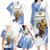 Custom Uruguay Basketball Family Matching Long Sleeve Bodycon Dress and Hawaiian Shirt Come On Charruas