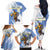 Custom Uruguay Basketball Family Matching Off The Shoulder Long Sleeve Dress and Hawaiian Shirt Come On Charruas