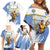 Custom Uruguay Basketball Family Matching Off Shoulder Short Dress and Hawaiian Shirt Come On Charruas