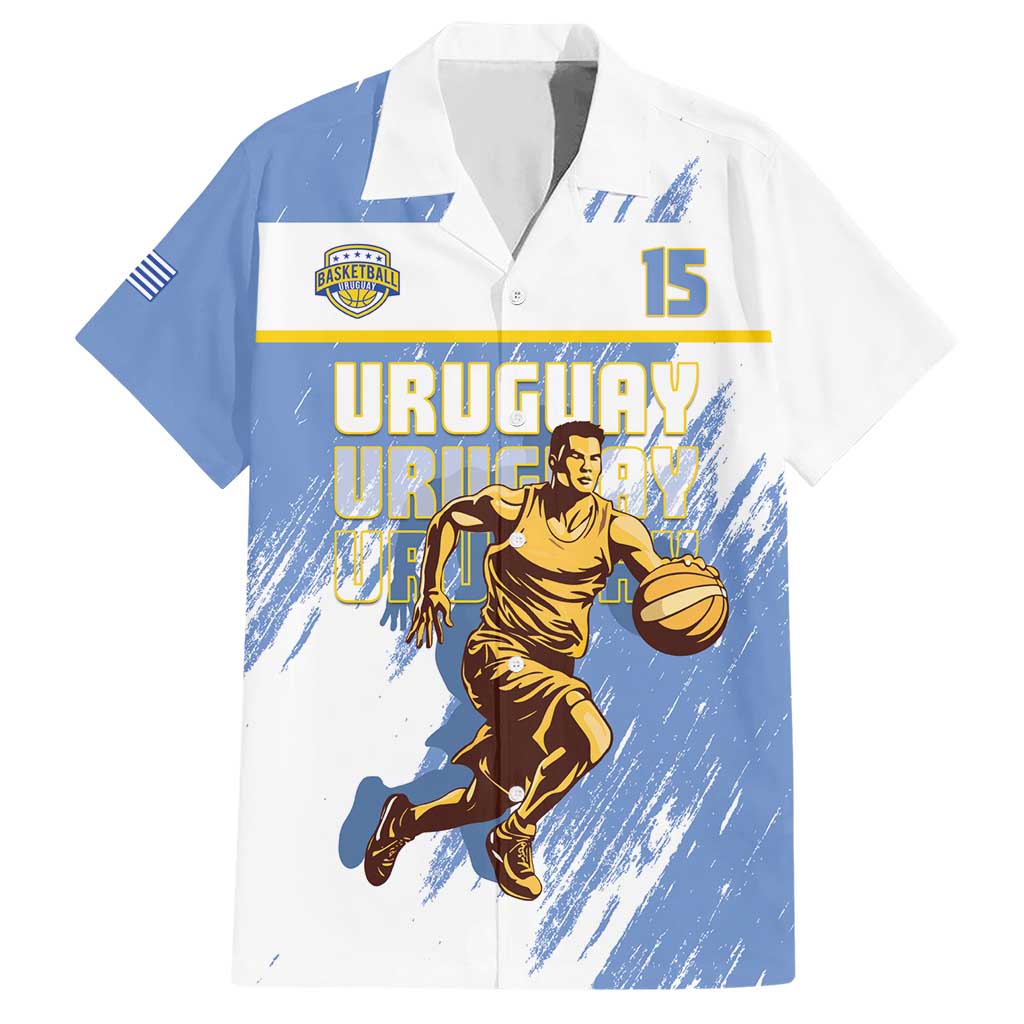 Custom Uruguay Basketball Hawaiian Shirt Come On Charruas