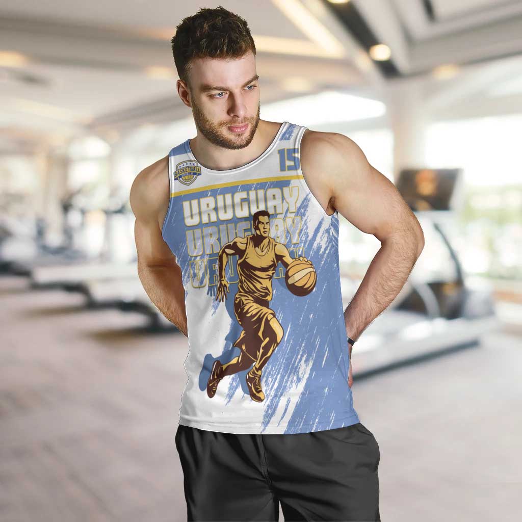 Custom Uruguay Basketball Men Tank Top Come On Charruas