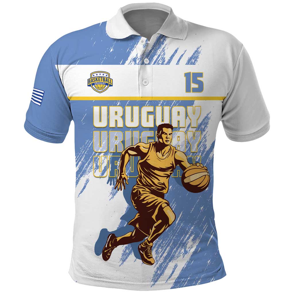 Custom Uruguay Basketball Polo Shirt Come On Charruas