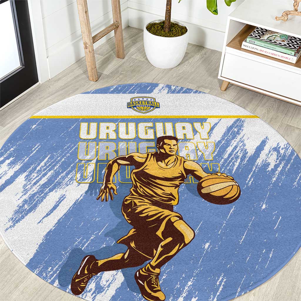 Uruguay Basketball Round Carpet Come On Charruas