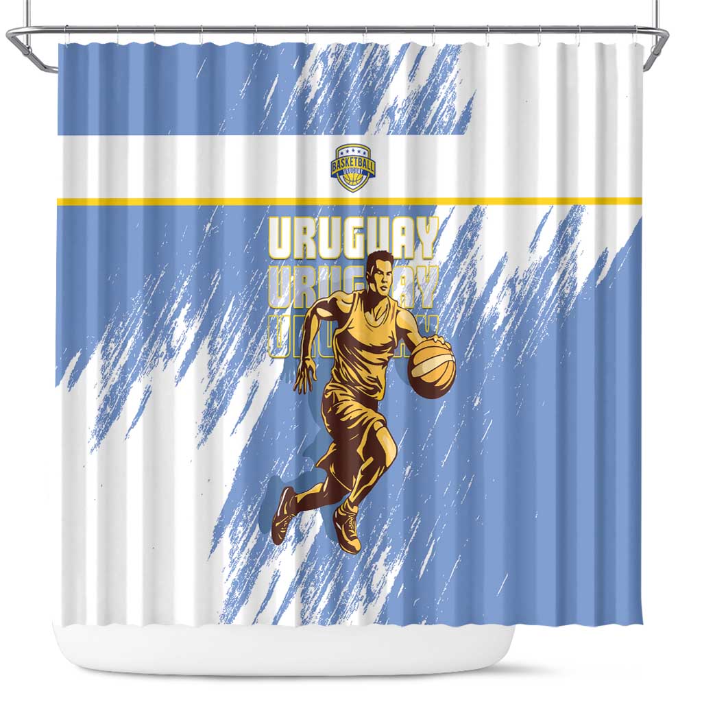 Uruguay Basketball Shower Curtain Come On Charruas