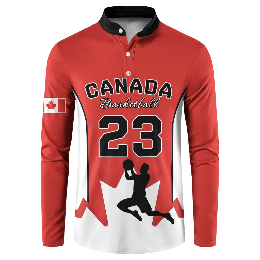 Custom Canada Basketball Button Sweatshirt Go Champions Team Canada