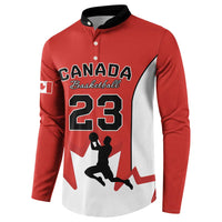Custom Canada Basketball Button Sweatshirt Go Champions Team Canada