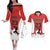 Custom Canada Basketball Couples Matching Off The Shoulder Long Sleeve Dress and Hawaiian Shirt Go Champions Team Canada