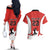 Custom Canada Basketball Couples Matching Off The Shoulder Long Sleeve Dress and Hawaiian Shirt Go Champions Team Canada