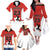 Custom Canada Basketball Family Matching Off The Shoulder Long Sleeve Dress and Hawaiian Shirt Go Champions Team Canada