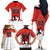 Custom Canada Basketball Family Matching Off The Shoulder Long Sleeve Dress and Hawaiian Shirt Go Champions Team Canada