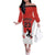 Custom Canada Basketball Family Matching Off The Shoulder Long Sleeve Dress and Hawaiian Shirt Go Champions Team Canada