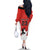 Custom Canada Basketball Family Matching Off The Shoulder Long Sleeve Dress and Hawaiian Shirt Go Champions Team Canada