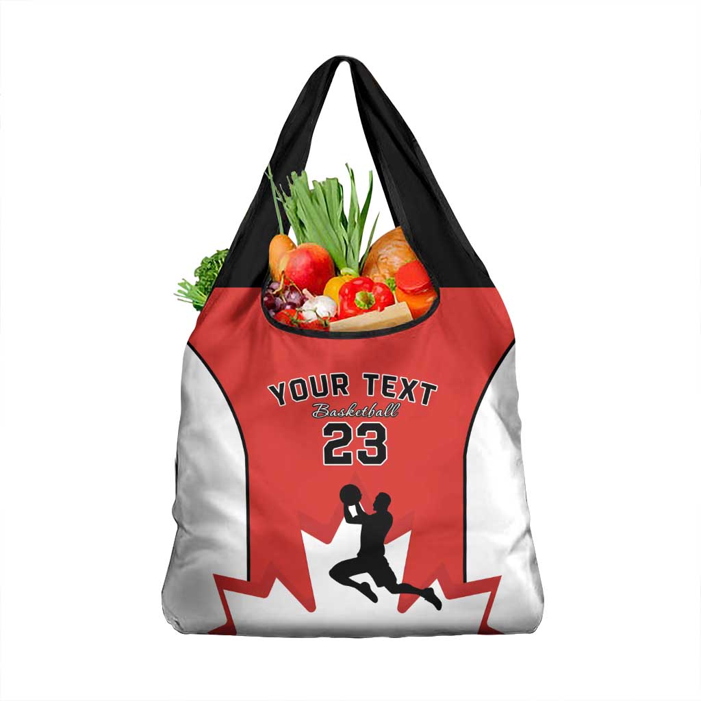 Custom Canada Basketball Grocery Bag Go Champions Team Canada