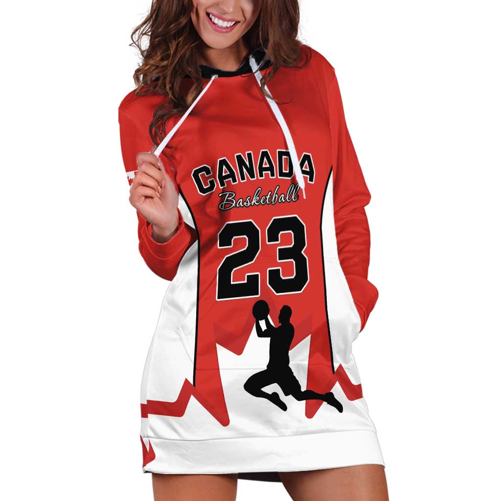 Custom Canada Basketball Hoodie Dress Go Champions Team Canada