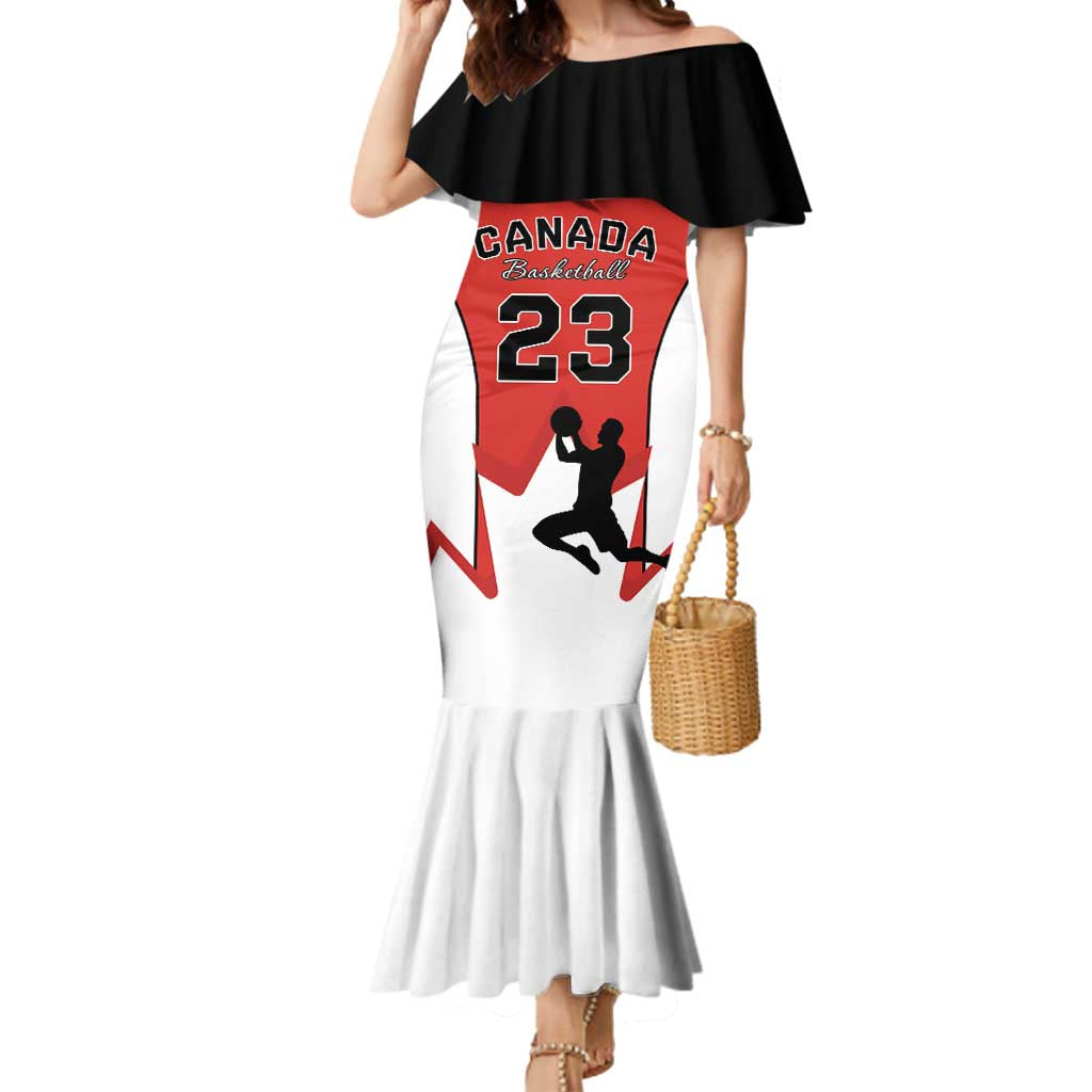 Custom Canada Basketball Mermaid Dress Go Champions Team Canada