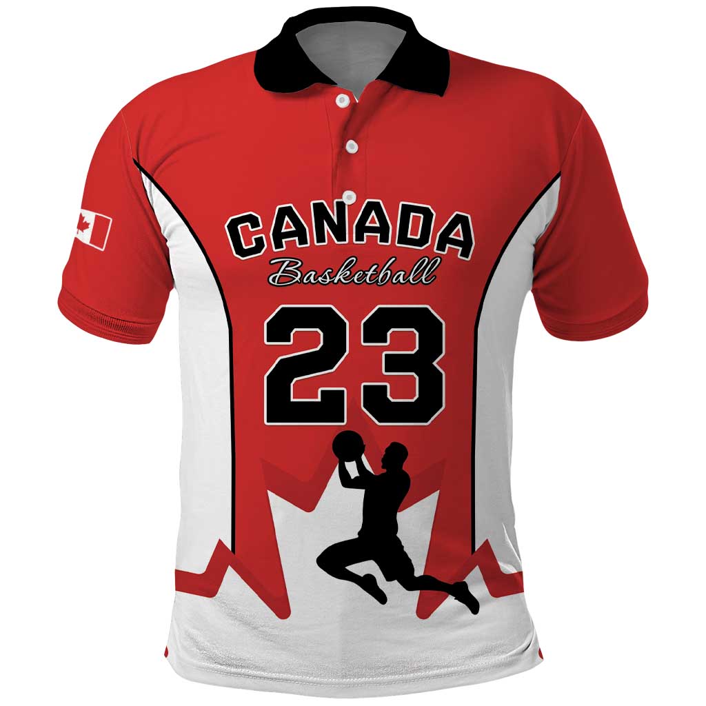 Custom Canada Basketball Polo Shirt Go Champions Team Canada