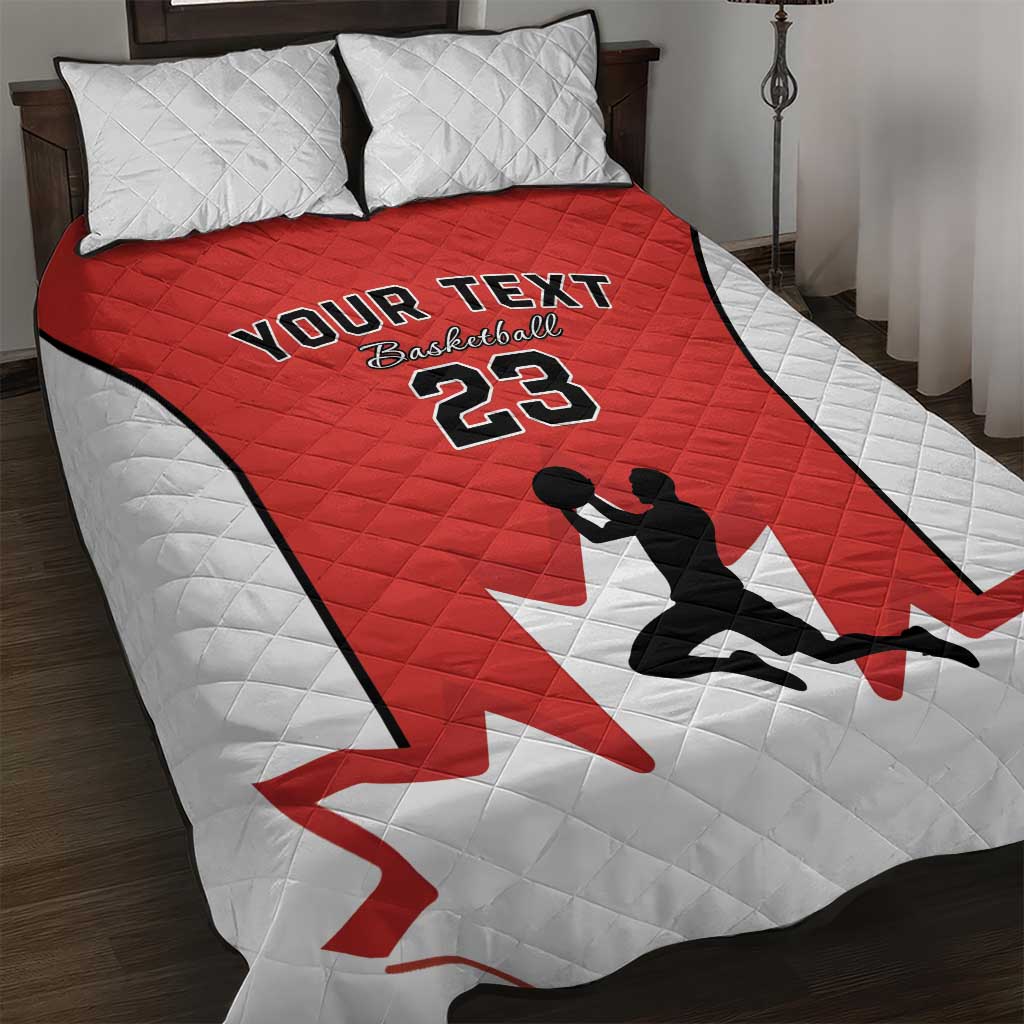 Custom Canada Basketball Quilt Bed Set Go Champions Team Canada