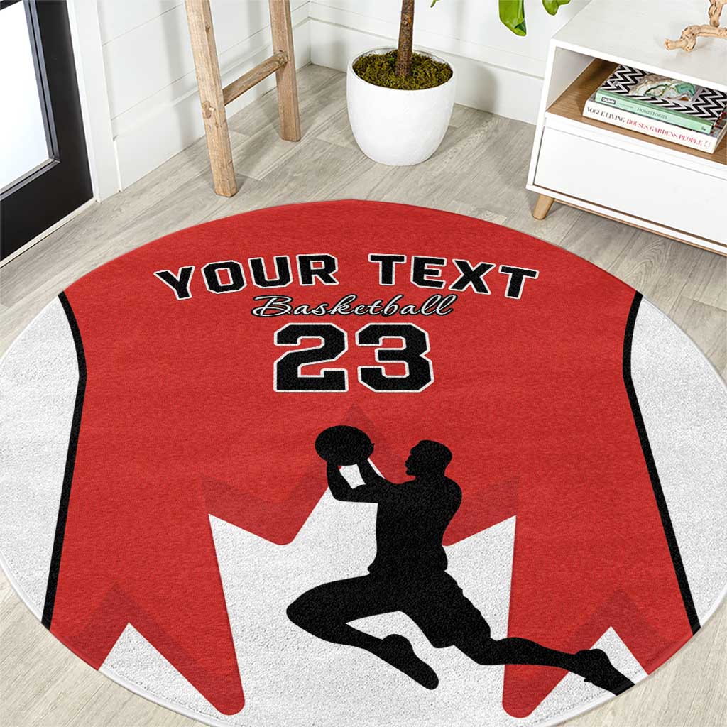 Custom Canada Basketball Round Carpet Go Champions Team Canada