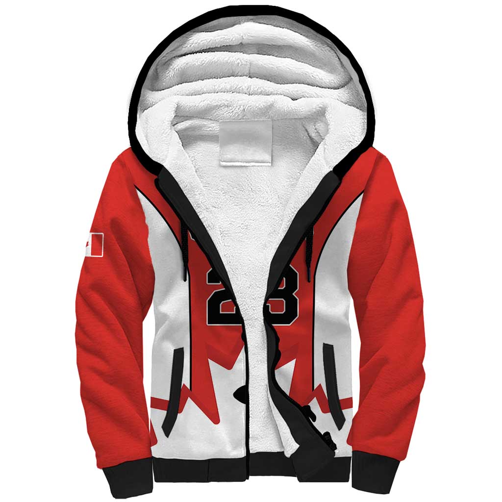 Custom Canada Basketball Sherpa Hoodie Go Champions Team Canada