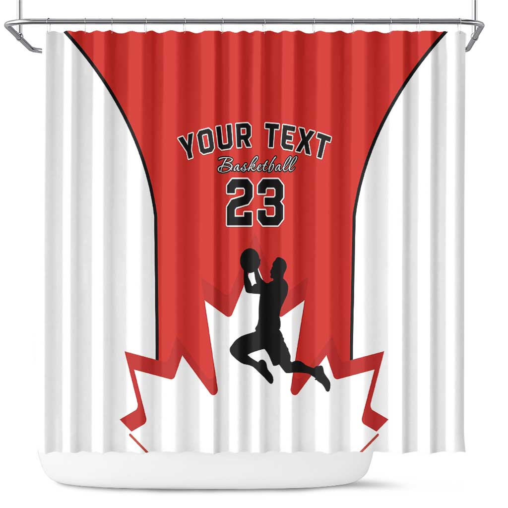 Custom Canada Basketball Shower Curtain Go Champions Team Canada