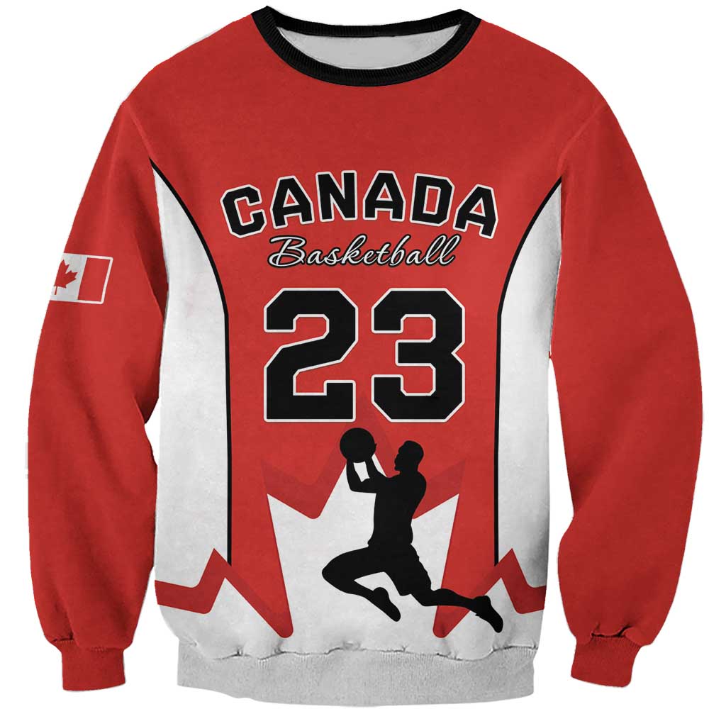 Custom Canada Basketball Sweatshirt Go Champions Team Canada