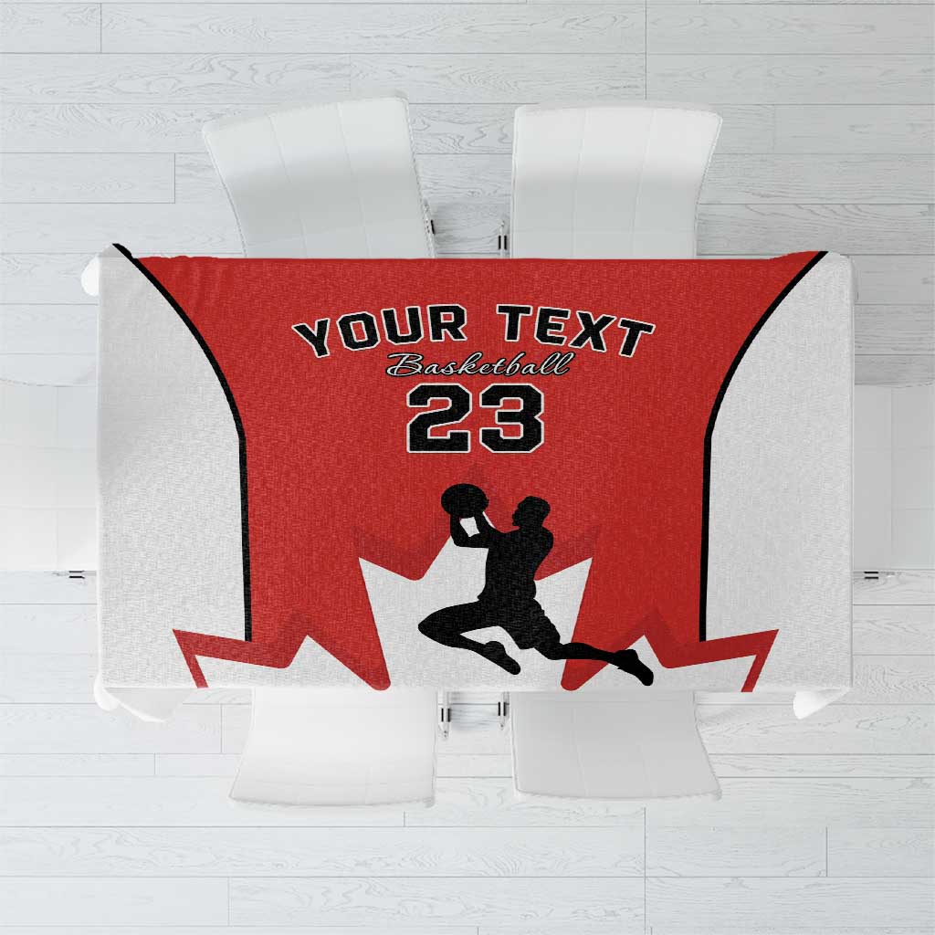 Custom Canada Basketball Tablecloth Go Champions Team Canada