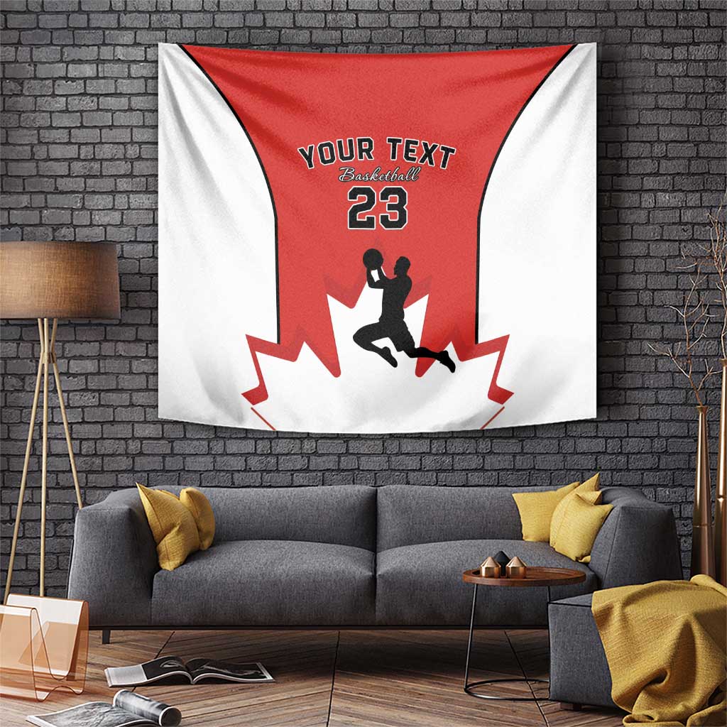 Custom Canada Basketball Tapestry Go Champions Team Canada